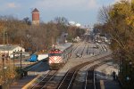 With the Loop rising in the distance, METX 122 leads another outbound